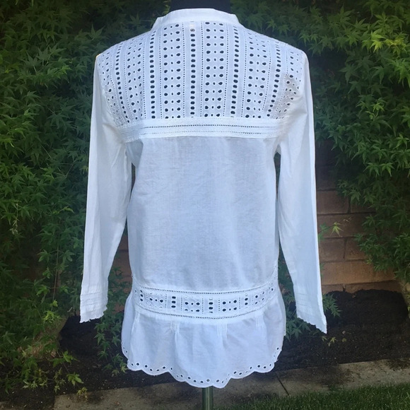 J Crew Eyelet Blouse‎ - Picture 2 of 7